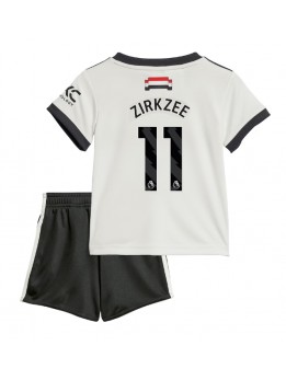 Manchester United Joshua Zirkzee #11 Ausweichtrikot für Kinder 2024-25 Kurzarm (+ Kurze Hosen)